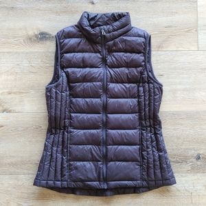 Down Vest women's sz M Eggplant